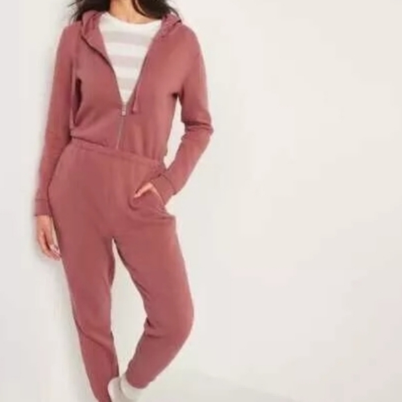 Cozy Zip-Front Hoodie Jumpsuit for Women in Cedarwood - Picture 1 of 6